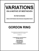 Variations on a motive of Beethoven Orchestra sheet music cover